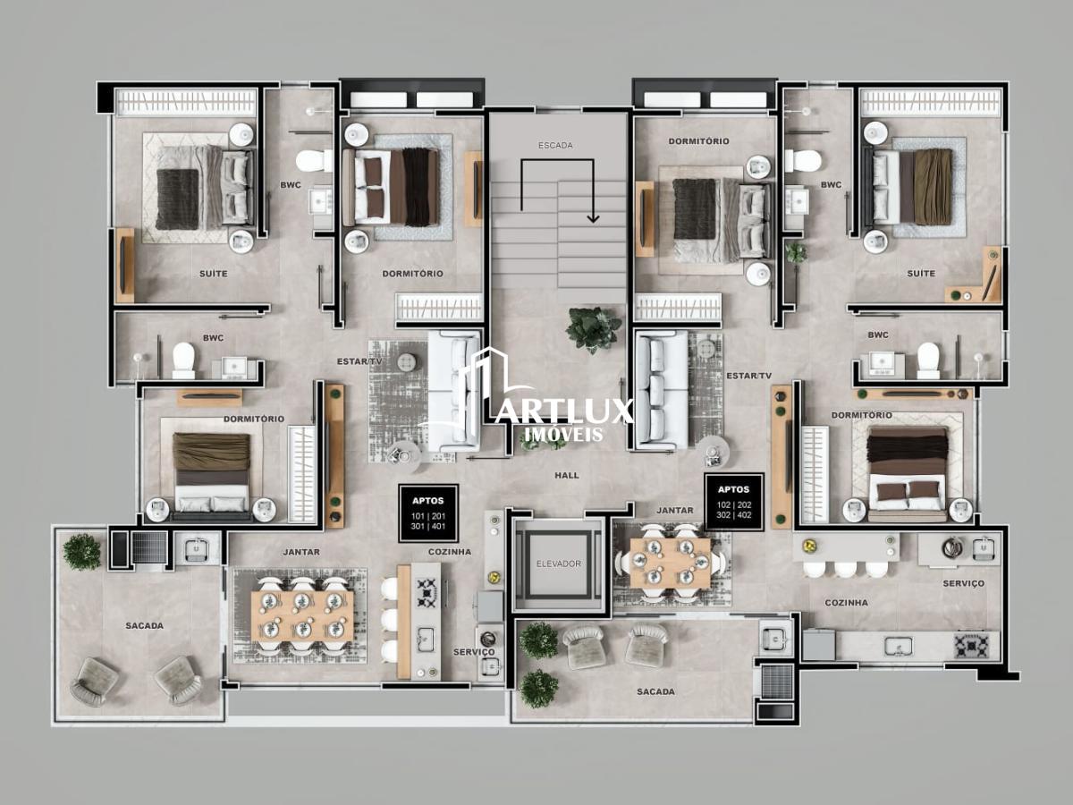 Apartamento à venda com 3 quartos, 77m² - Foto 7