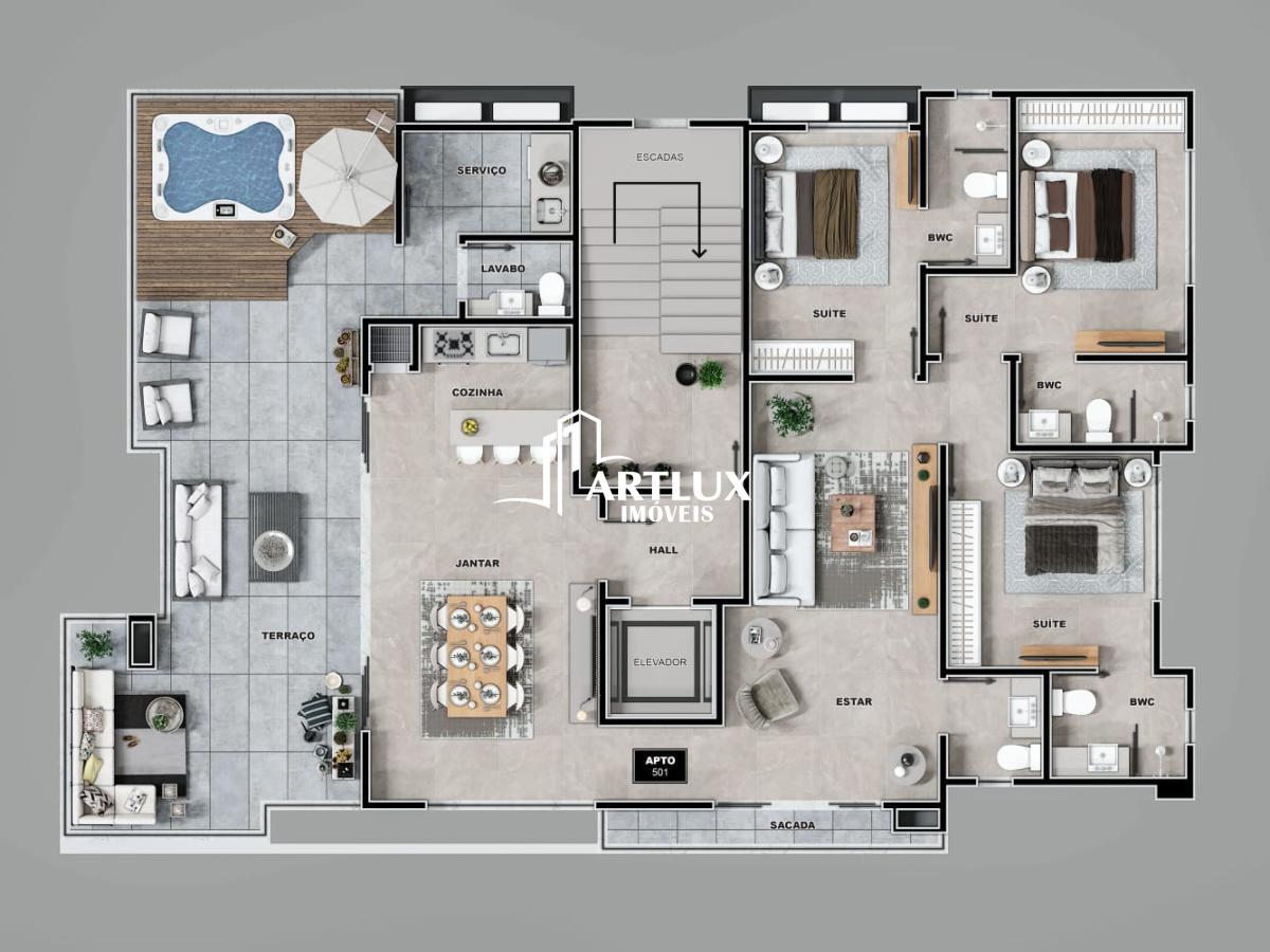 Apartamento à venda com 3 quartos, 77m² - Foto 8