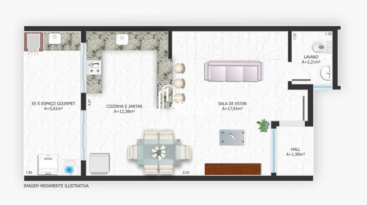 Sobrado à venda com 2 quartos, 100m² - Foto 3