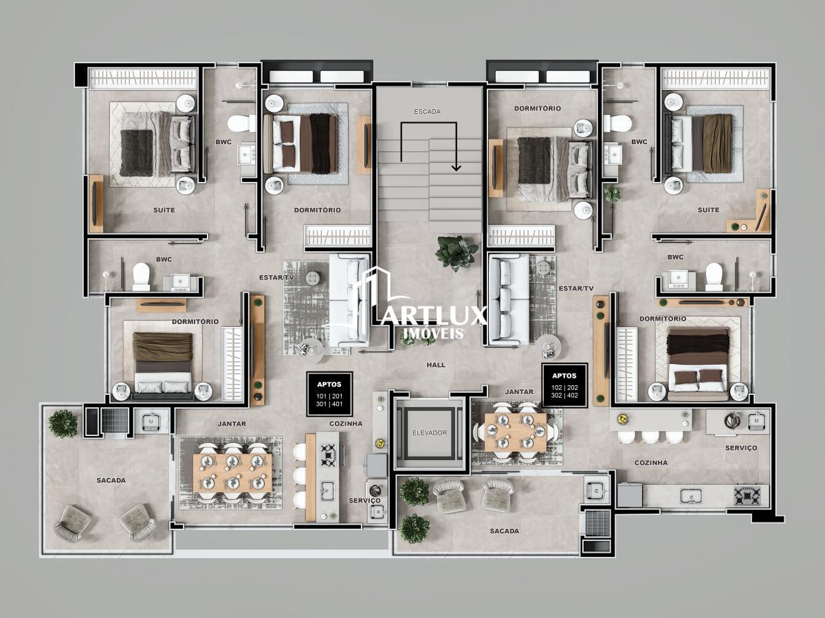 Apartamento à venda com 3 quartos, 77m² - Foto 8