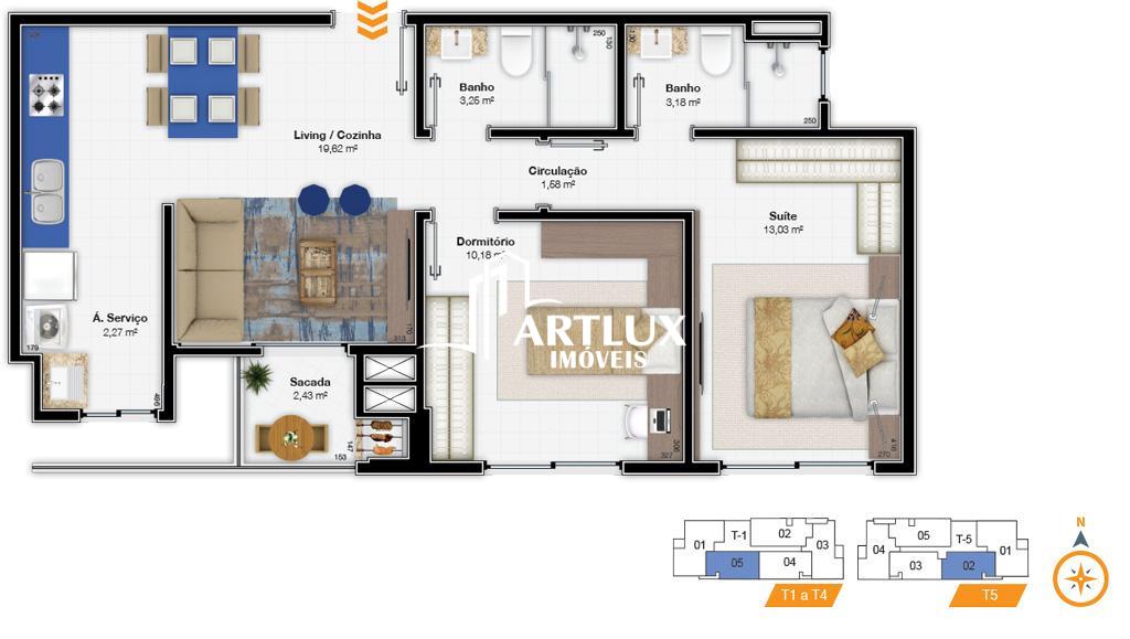 Apartamento à venda com 2 quartos, 75m² - Foto 15