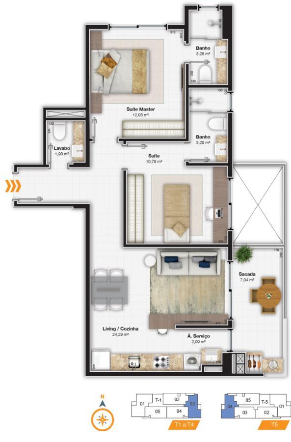 Apartamento à venda com 2 quartos, 76m² - Foto 14