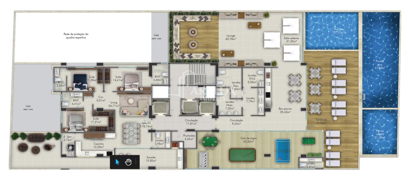 Apartamento à venda com 3 quartos, 137m² - Foto 8