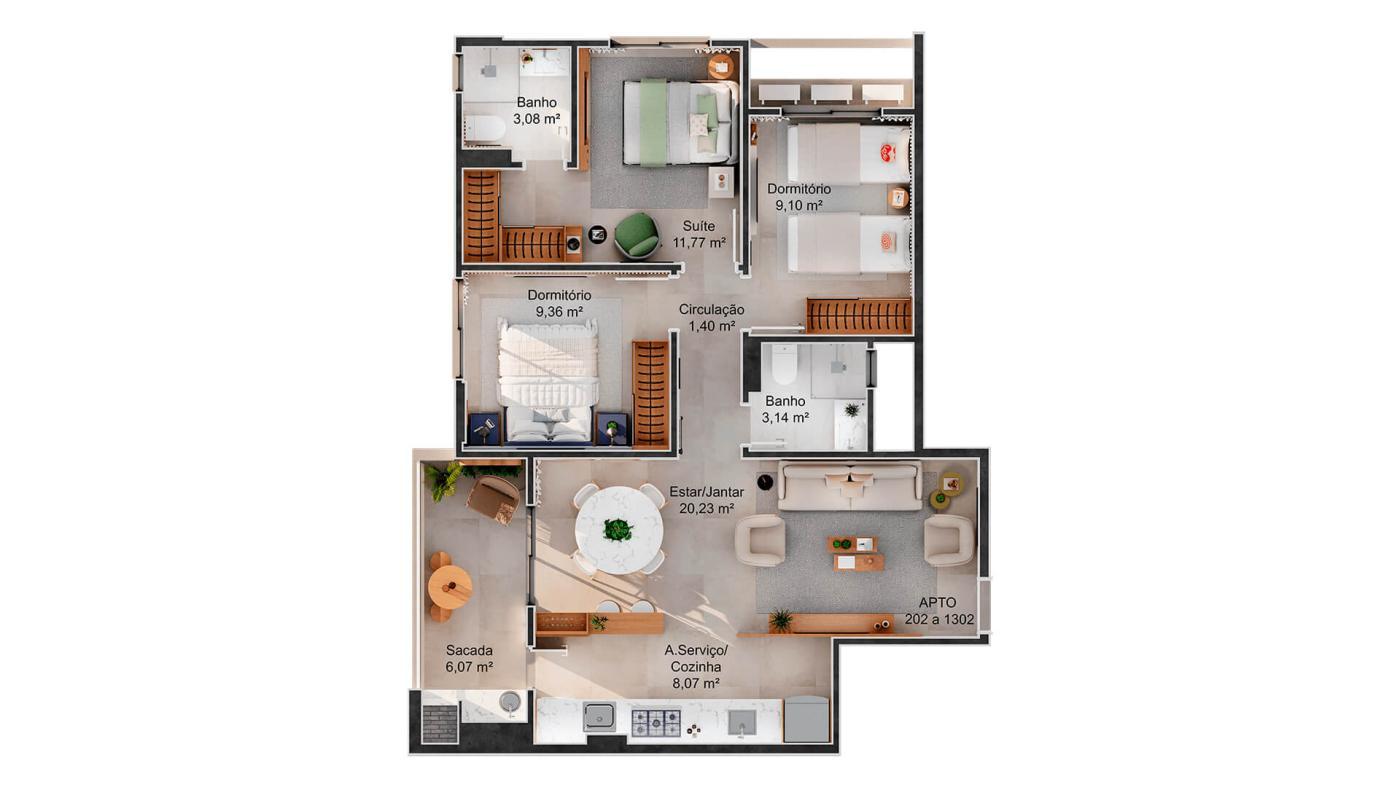 Apartamento à venda com 2 quartos, 73m² - Foto 21