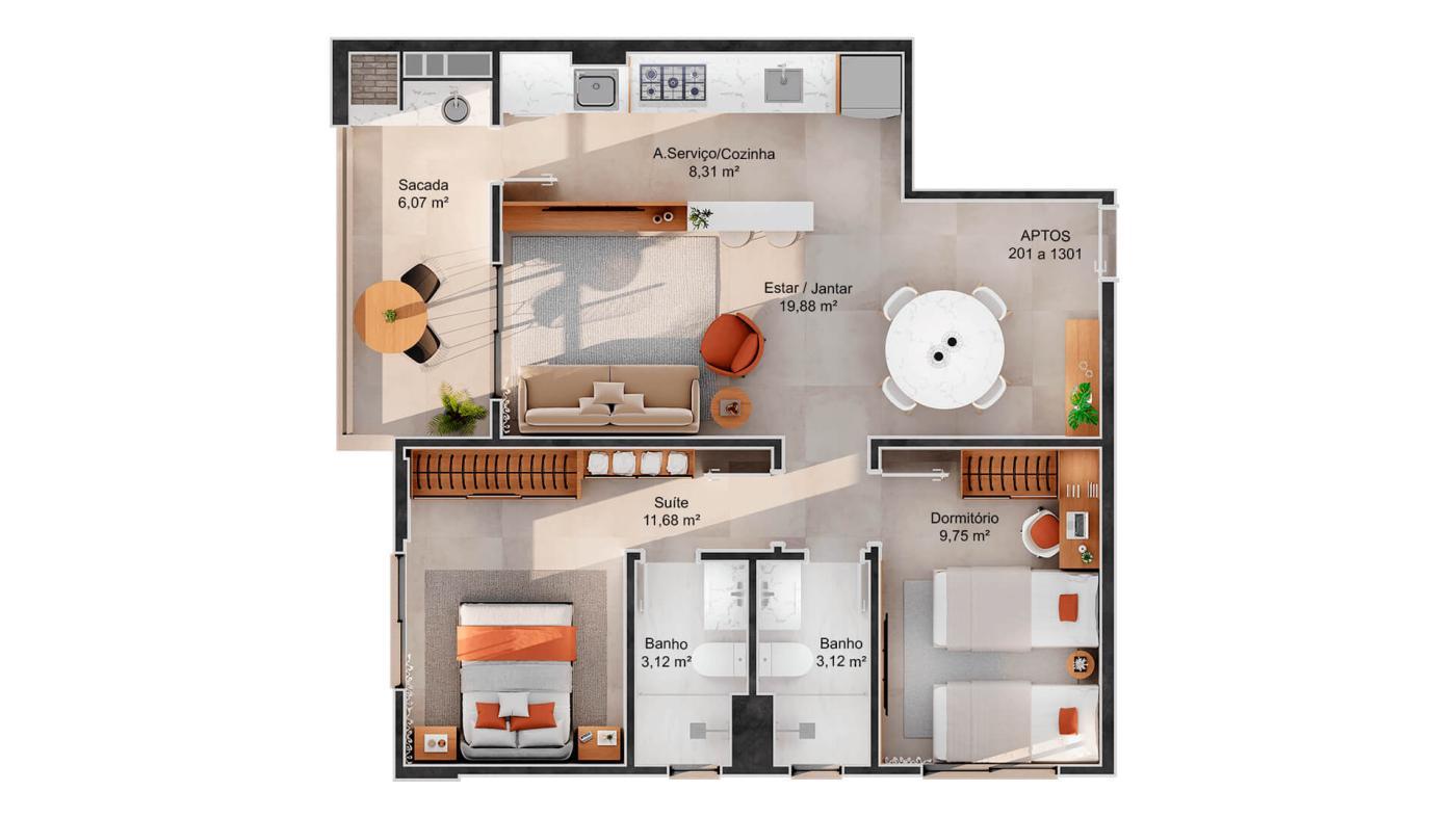 Apartamento à venda com 2 quartos, 73m² - Foto 26