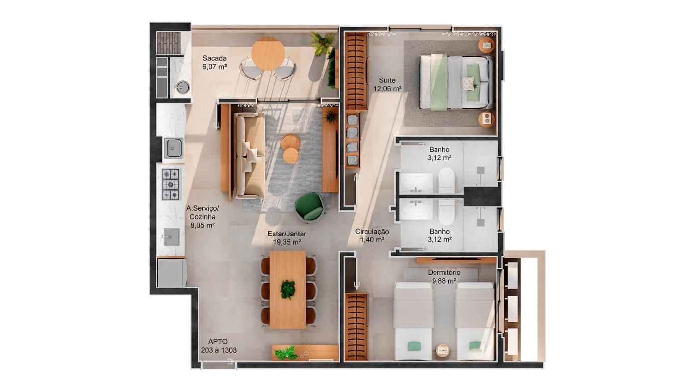 Apartamento à venda com 2 quartos, 73m² - Foto 25