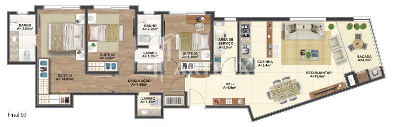 Apartamento à venda com 3 quartos, 108m² - Foto 34