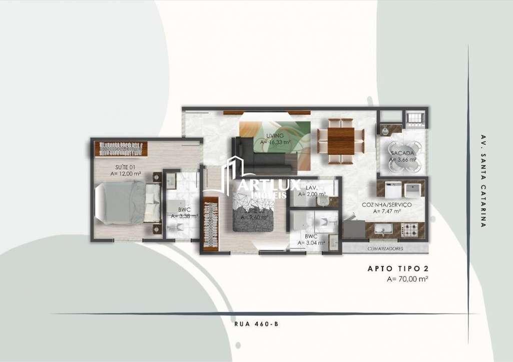 Apartamento à venda com 2 quartos, 70m² - Foto 14