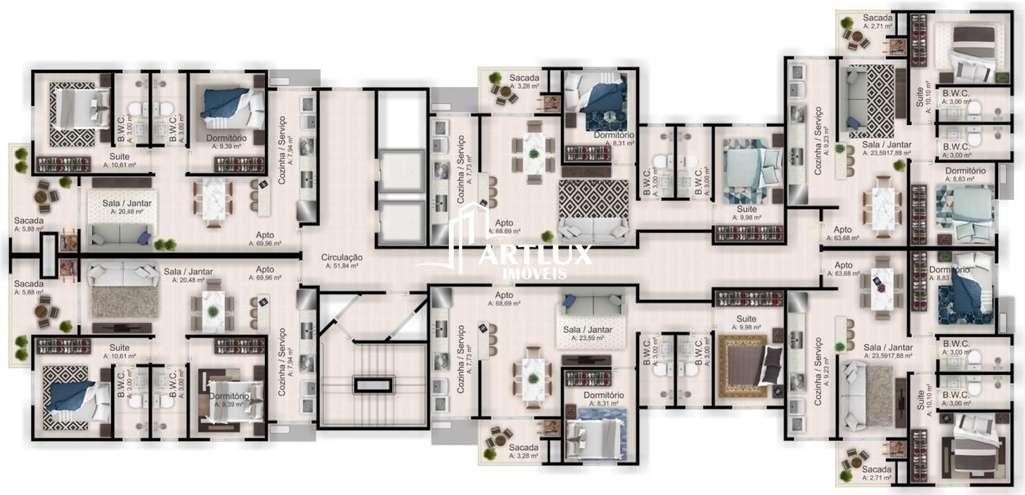 Apartamento à venda com 2 quartos, 68m² - Foto 7