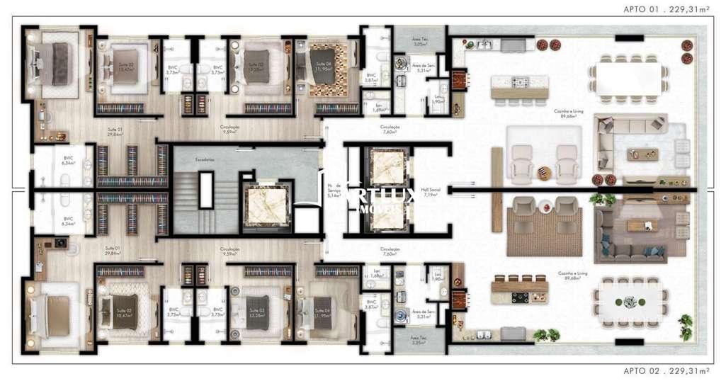 Apartamento à venda com 4 quartos, 229m² - Foto 13