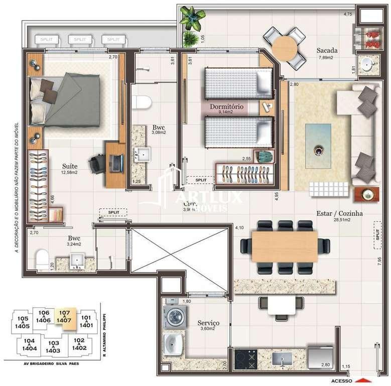 Apartamento à venda com 2 quartos, 84m² - Foto 5