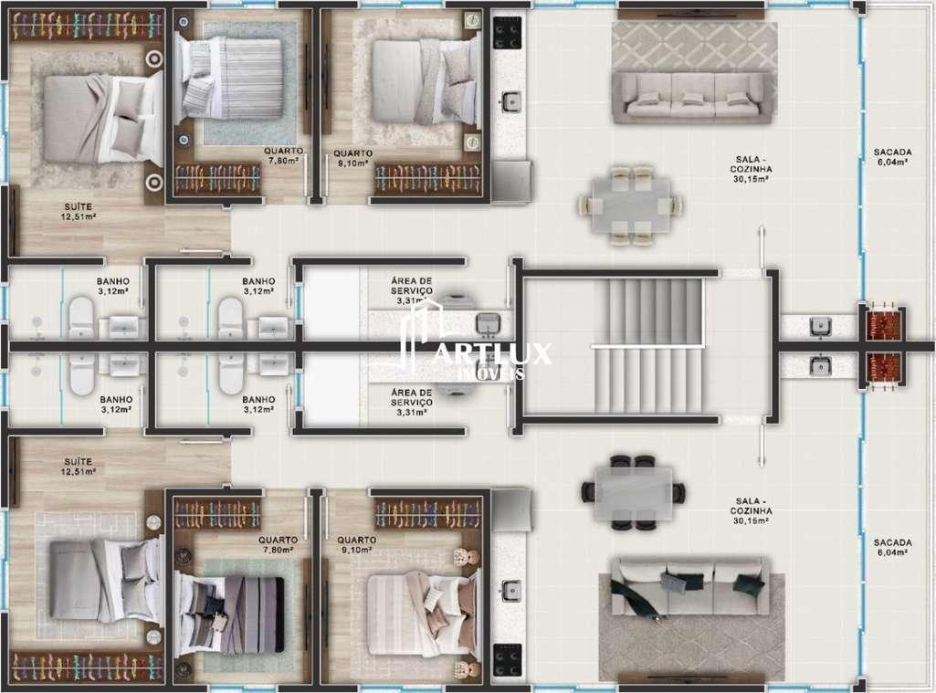 Apartamento à venda com 2 quartos, 74m² - Foto 3