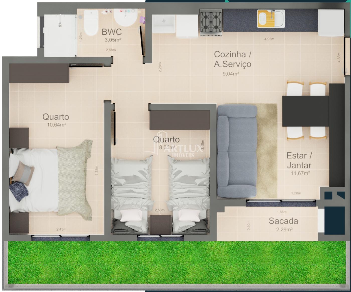 Apartamento à venda com 2 quartos, 52m² - Foto 15